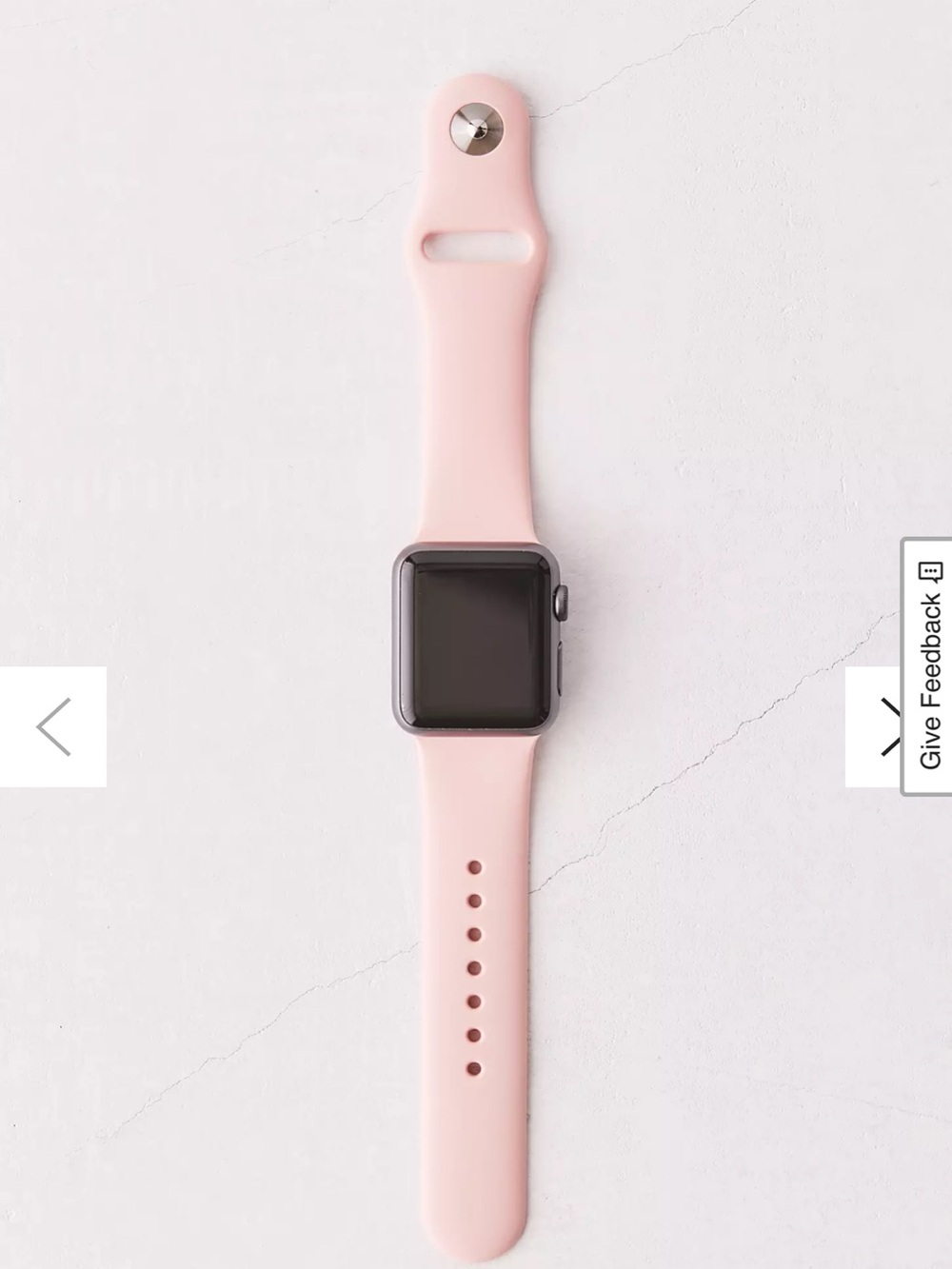 Pink Silicone Smartwatch Band 42mm